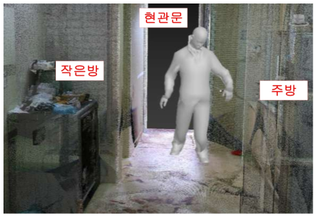 변사자가 과도를 몸에서 빼내는 모습