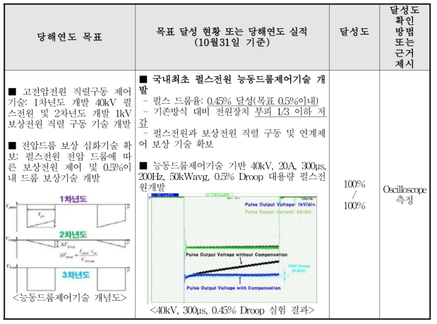 3차년도 연구개발 목표 대비 실적