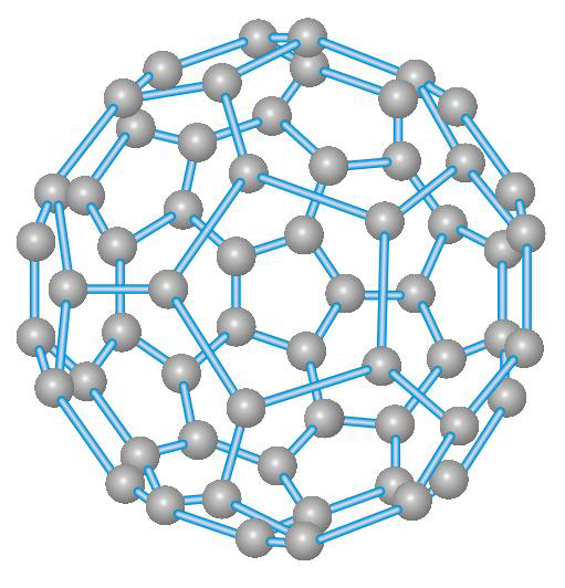Structure of C60 Buckminster Fullerene.
