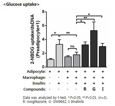 PPARγ antagonists의 glucose uptake 효과