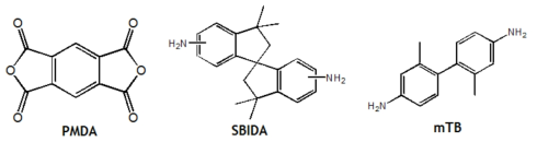 PMDA/SBIDA/mTB 폴리아믹산 사용 단량체