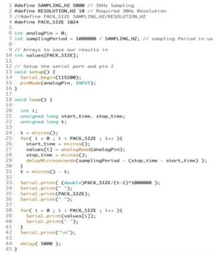 Arduino 데이터 수신/송신 코드