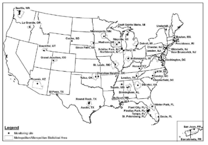 미국의 UATMP 측정망(US-EPA, 2007)