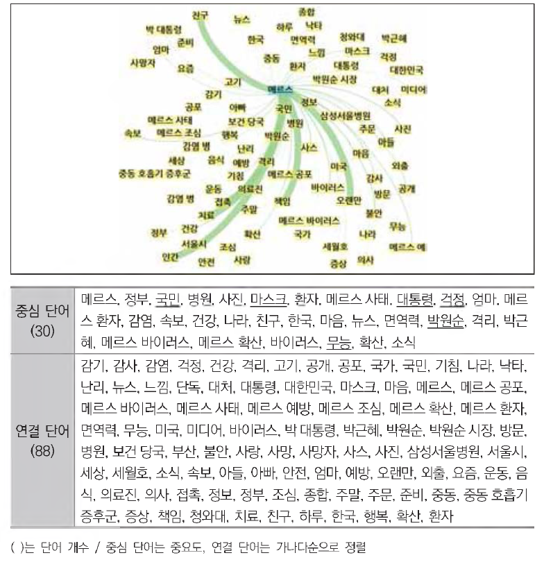 소셜 미디어 2015년 6월 토픽 모델링 결과