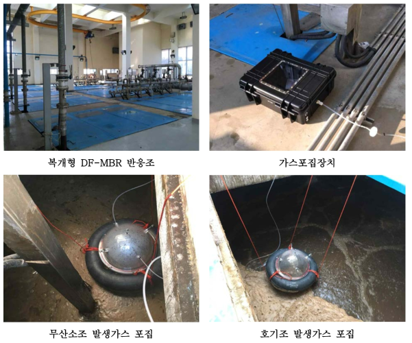 인천환경공단 운북사업소 배출가스 포집 모습