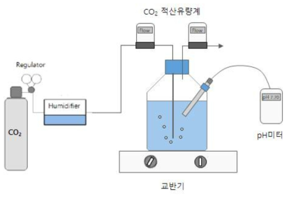 이산화탄소 흡수에 따른 가스중화성능 실험