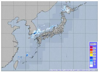 Predicted precipitation product by Japan Meteorological Agency