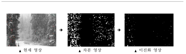 눈 영상의 이진화 처리 결과