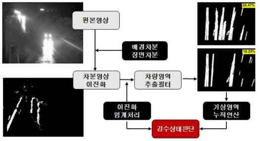 강수상태 분석을 위한 영상 프로세싱 과정