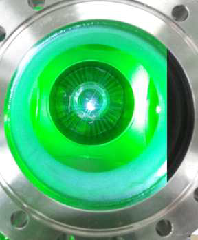 IR과 Green 빔 Focal Point(플라즈마 볼)