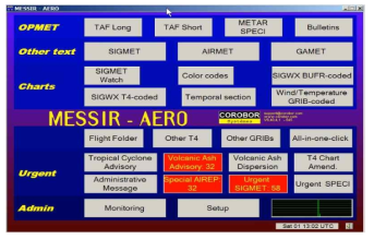 프랑스 COROBOR社의 MESSIR-AERO 메뉴 화면