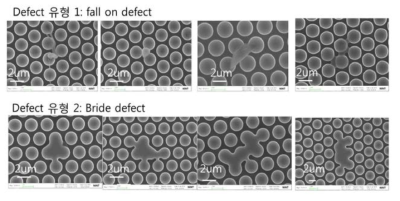 현재까지 관찰된 defect 형태