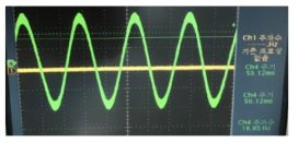 회로 수정 보완 후 저주파 특성 개선 모습