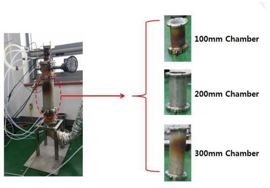 2차 Chamber TEST 길이별 TEST 사진