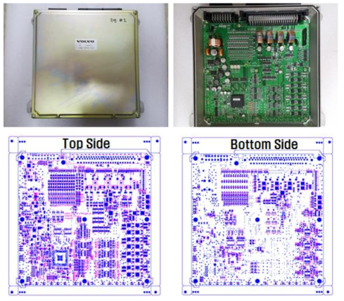 굴삭기용 VECU 모듈의 케이스 조립 사진 및 도면