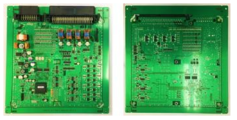 Sn-40Pb 유연솔더 적용 VECU 모듈의 앞/뒤면 사진