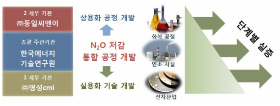 N2O 저감 통합 공정 개발을 위한 과제 구성