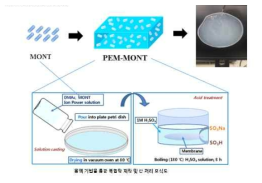 금속 산화물 나노튜브를 사용한 복합막 제작 모식도