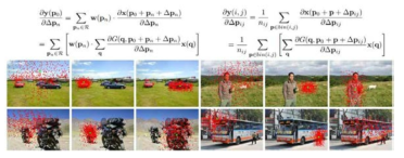 CNN과 RoI polling 과정에서의 deformable operator의 미분 결과 정리 및 detection visualization 예시