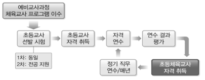 초등체육교사 양성 및 선발 체제 안의 개요