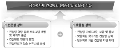 성취평가제 컨설팅의 전문성 및 효율성 강화의 기본 방향