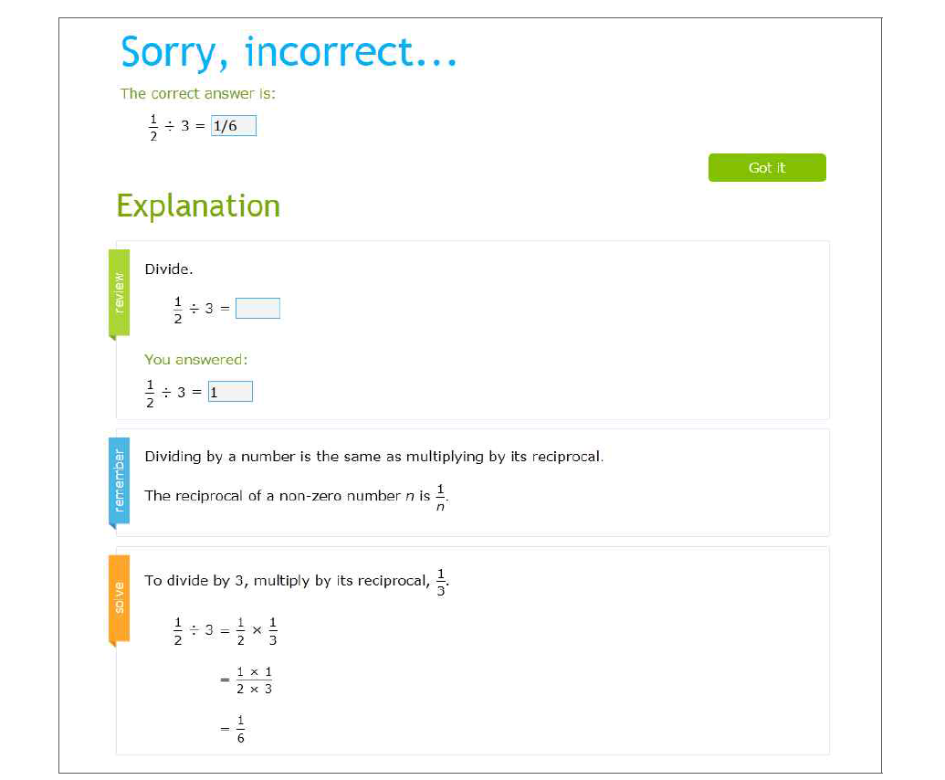 IXL 시스템에서 제공하는 수학 문항 정답해설 예시