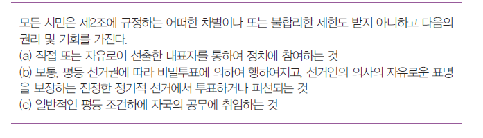 자유권규약 제25조