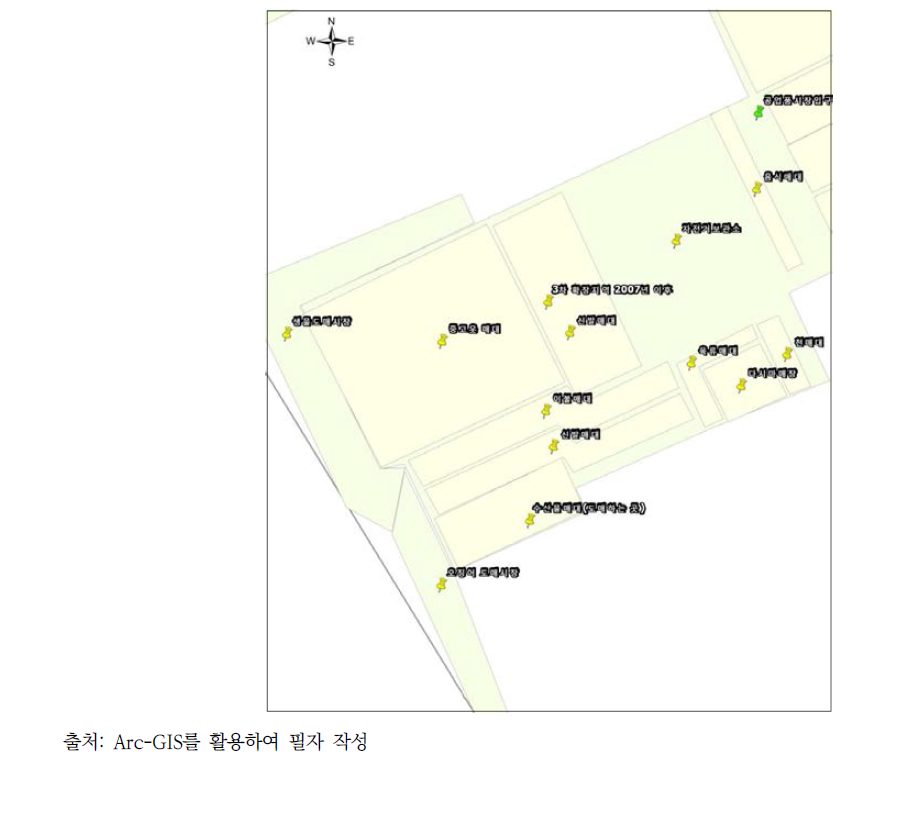 수남시장 3차 부지 매대 구조