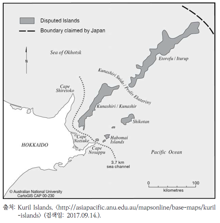 남쿠릴 열도와 일본이 주장하는 국경