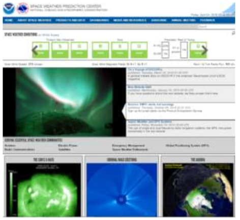 NOAA/SWPC 홈페이지