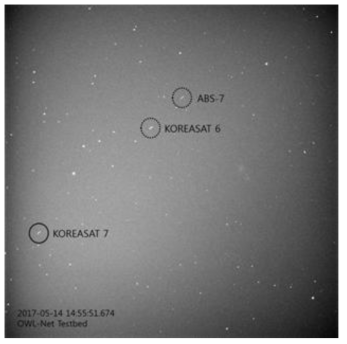 KOREASAT-7 관측일시: 2017년 5월 14일 14:55:51.674UTC, 관측장소:대전 Testbed