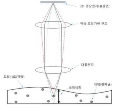 초점가변 검경을 이용한 무한초점 방식 검경의 결상