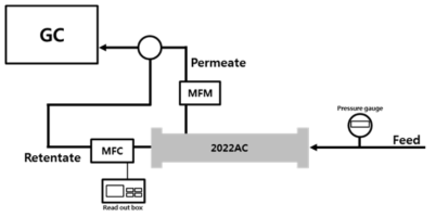 2022AC 모듈의 혼합 기체 테스트 장치 모식도
