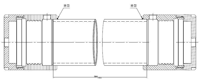 4인치 분리막 모듈 도면