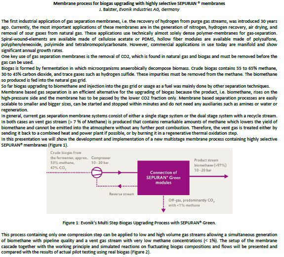 Evonik 사의 3 단 분리공정기술