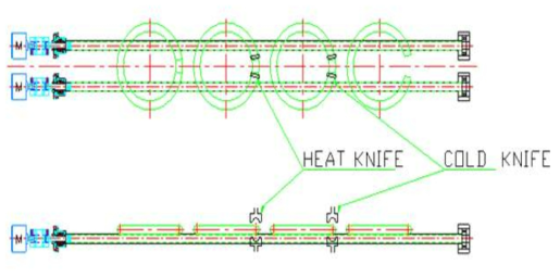 Unit process for Circular lamp end-cutting by thermal heater