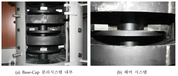 Base-Cap 분리시스템 내부 및 해머시스템