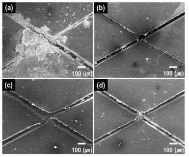 Morphological evaluation for self-repairing anticorrosion coating after 35 days.