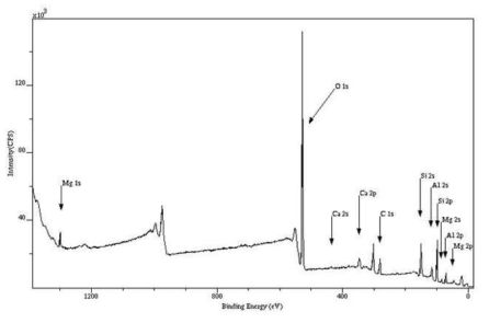 XPS spectra of clay catalyst