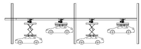천장 거치형 이송시스템 개념도