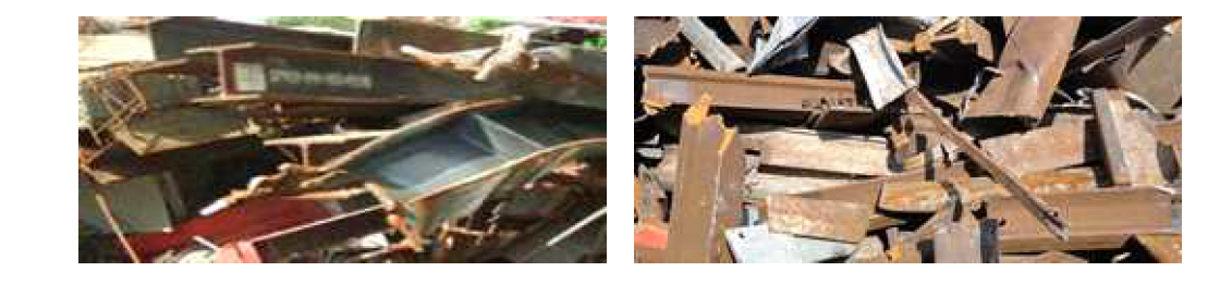 Steel scrap 및 Cupola scrap 사진