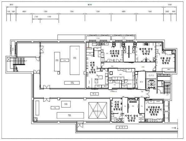 환경유해성 GLP시험시설 평면도