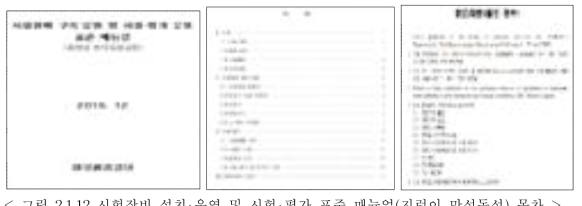 시험장비 설치 운영 및 시험 평가 표준 매뉴얼(지렁이 만성독성) 목차