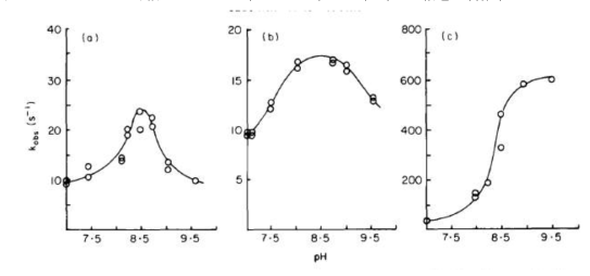 Isothiazolinone과 GSH의 pH(7-10)에 따른 반응 속도