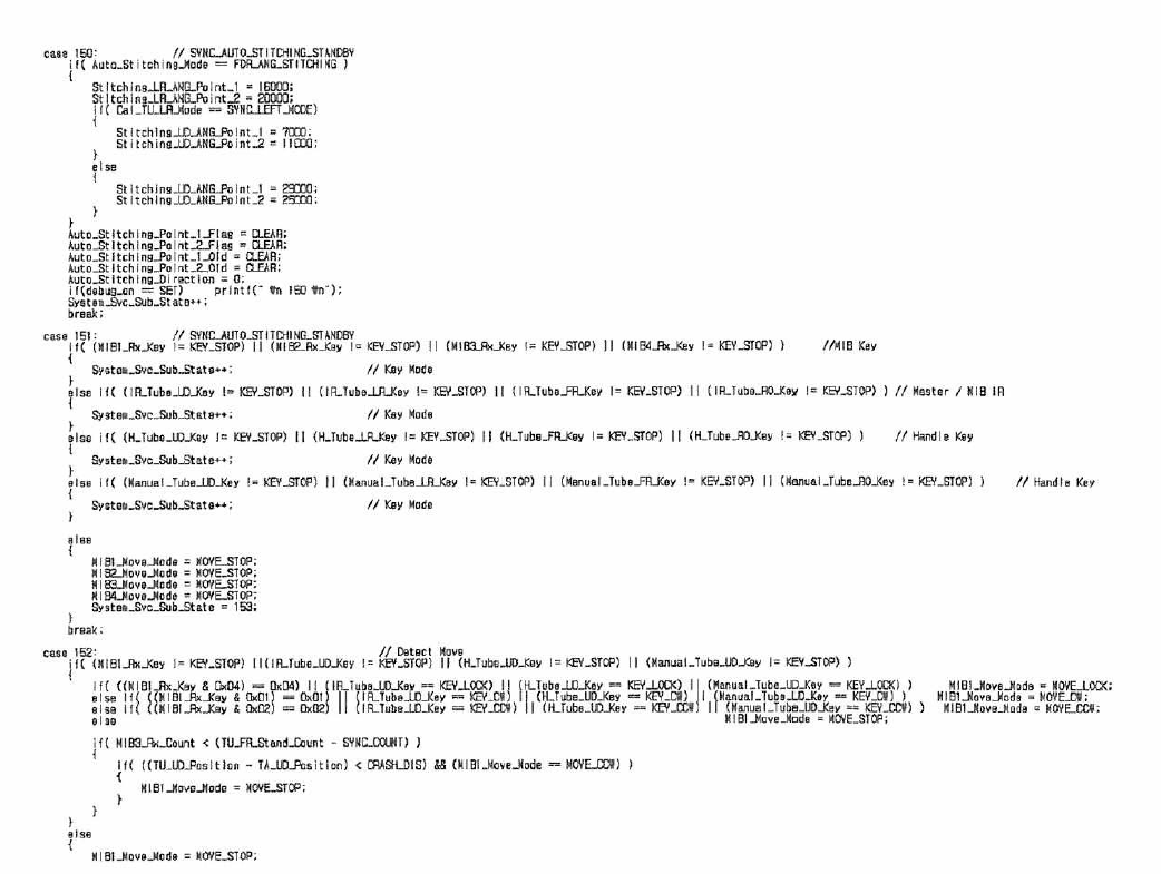 Auto stitching A mode의 program source