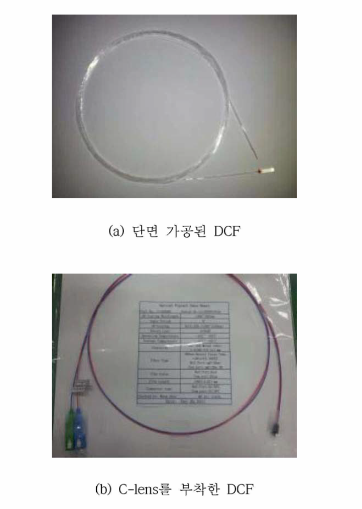 개발된 C-lens를 갖는 이중 광 콜리메이터 모습