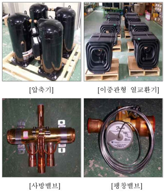 히트펌프 시스템 주요부품 형상