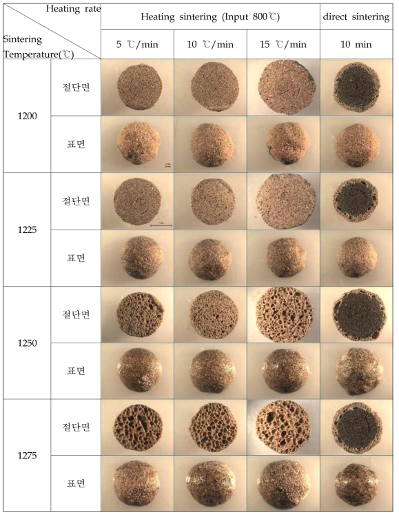 잔사회 100% 인공경량골재의 광학이미지.