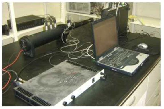 Measuring apparatus for absorption coefficient by impedance tube.