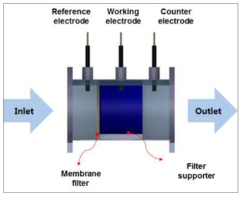 3전극 측정관의 구조